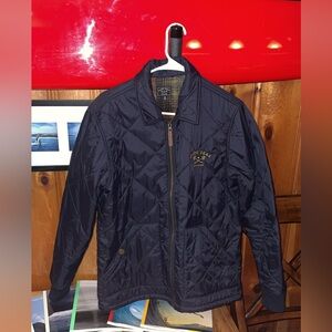 Dark Seas Flannel Lined Puffer Jacket, Men’s Medium, Navy Blue